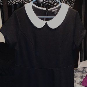 Torrid Black Dress w/White Collar